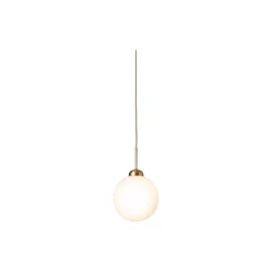 Apiales 1 Large Pendant, brushed brass/opal