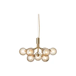 Apiales 9 Pendant, brushed brass/optic gold