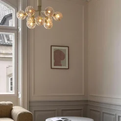 Apiales 9 Pendant, brushed brass/optic gold