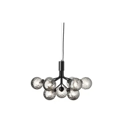 Apiales 9 Pendant, satin black/optic smoked