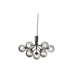 Apiales 9 Pendant, satin black/optic smoked