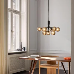 Apiales 9 Pendant, satin black/optic smoked