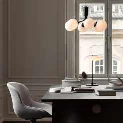 Apiales 6 Pendant, satin black/opal