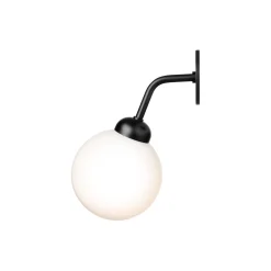 Apiales Hard-wired Wall Lamp, satin black/opal