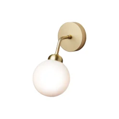 Apiales Wall Lamp, brushed brass/opal