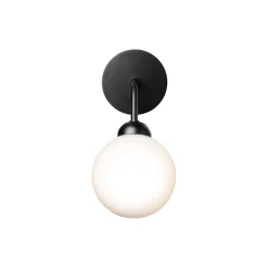 Apiales Wall Lamp, satin black/opal