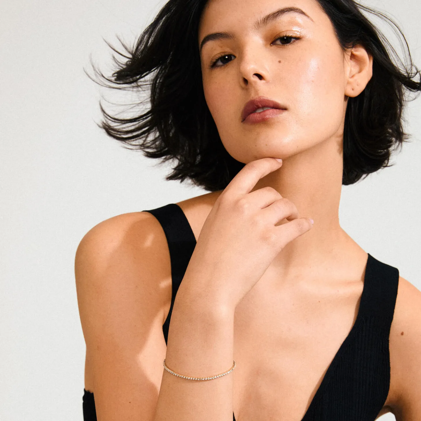 ARASH krystalarmbånd, guldbelagt