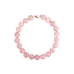 ARCADE FORTUNE CHOKER HALSKÆDE, forgyldt/rosakvarts