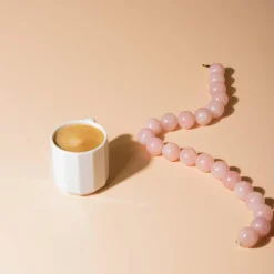 ARCADE FORTUNE CHOKER HALSKÆDE, forgyldt/rosakvarts