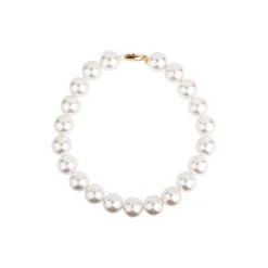 ARCADE FORTUNE CHOKER HALSKÆDE, forgyldt/hvid