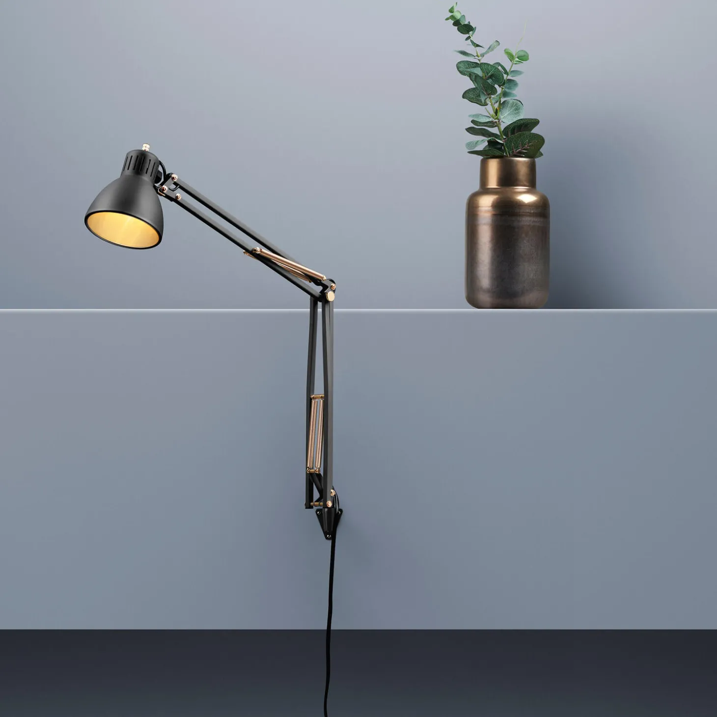 ARCHI T1 Junior bordlampe, black/gold