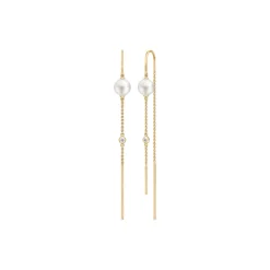 Ariel Earring, gold/white pearl
