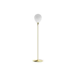 Around The World Floor Lamp, opal/brushed brass
