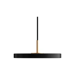 Asteria Micro Pendant, black/brass