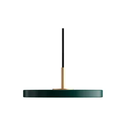 Asteria Micro Pendant, forest green/brass