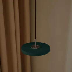 Asteria Micro Pendant, forest green/steel