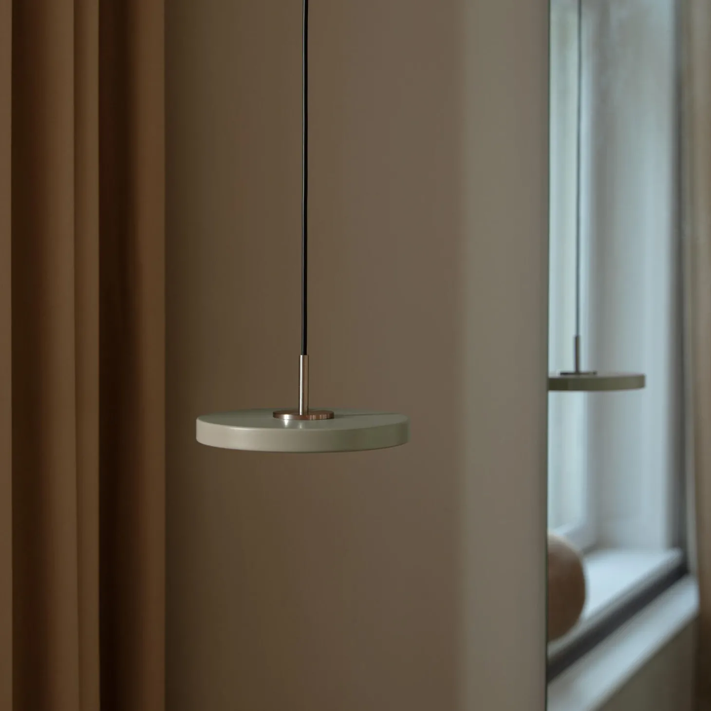 Asteria Micro Pendant, nuance olive/steel