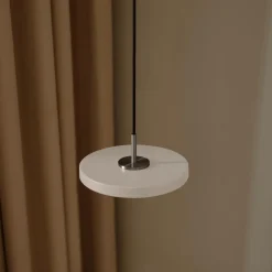 Asteria Micro Pendant, pearl white/steel