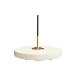 Asteria Micro Pendant, pearl white/brass