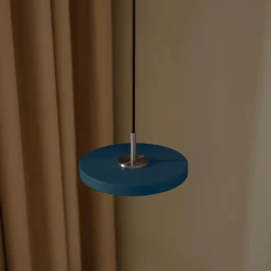 Asteria Micro Pendant, petrol blue/steel