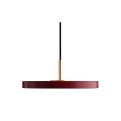 Asteria Micro Pendant, ruby red/brass