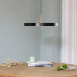 Asteria Plus Pendant, black/brass