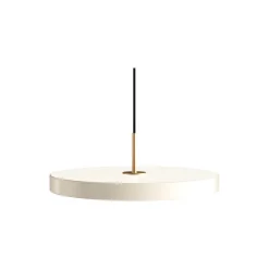 Asteria Plus Pendant, pearl white/brass