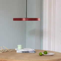 Asteria Plus Pendant, ruby red/black