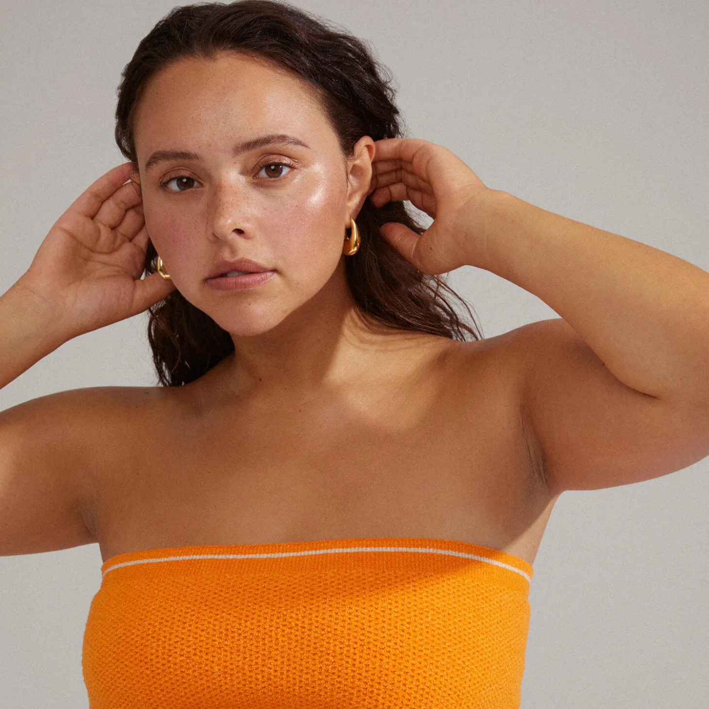 AUTUMN Chunky Retro Øreringe, gold plated