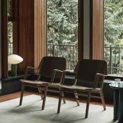 AX HM11 Lounge Chair, dark stained oak