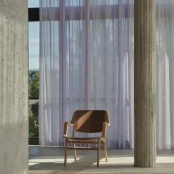 AX HM11 Lounge Chair, lacquered oak/walnut