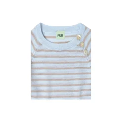 Baby Blouse, baby blue/oat melange