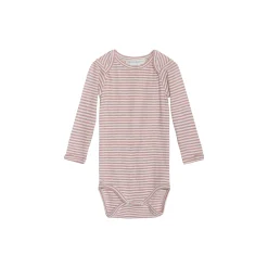 Baby body stribet, clay/offwhite
