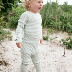 Baby body stribet, jade/offwhite