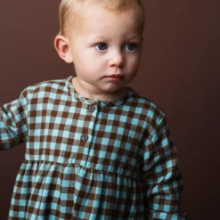 Baby Brushed Dress, coffee checks