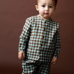 Baby Brushed Shirt, coffee checks