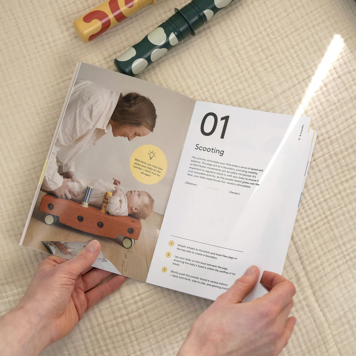 Baby motoriksæt, sand grey/honey yellow