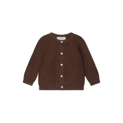 Baby Patent Cardigan, coffee