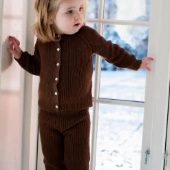 Baby Patent Cardigan, coffee