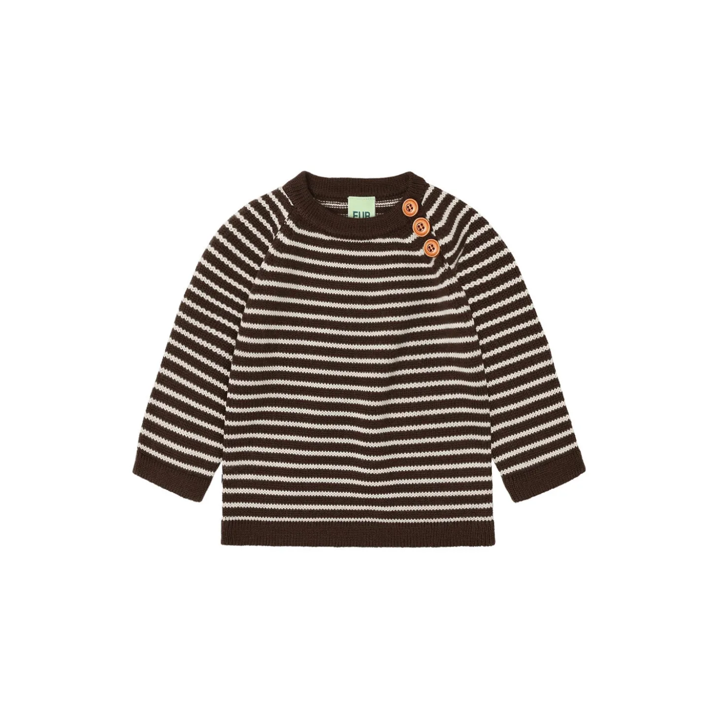 Baby Sweater, mocca/ecru