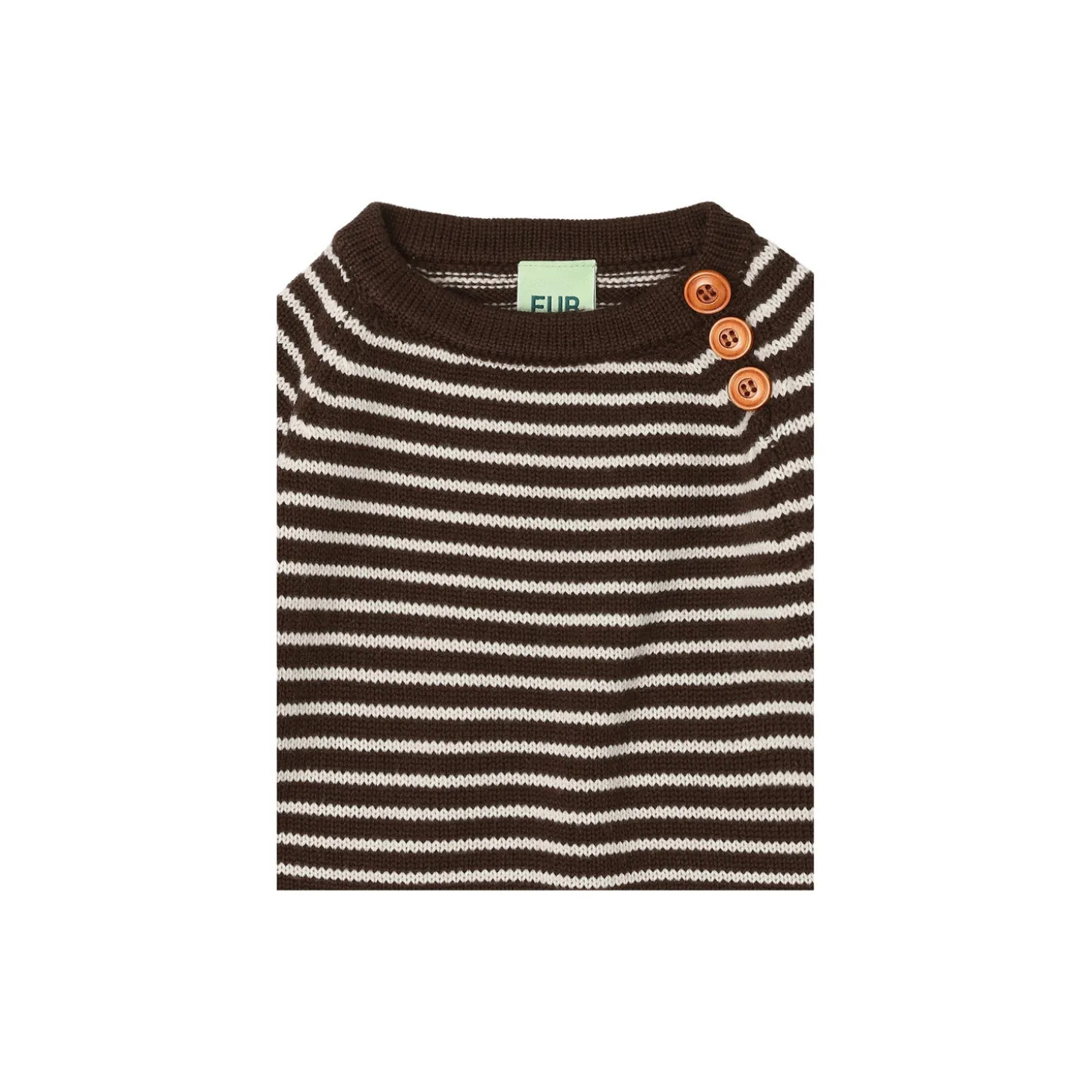 Baby Sweater, mocca/ecru
