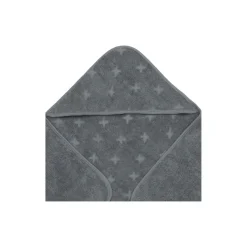 Badeslag med hætte, stormy blue