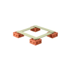 Balancebane, burnt orange/dusty green