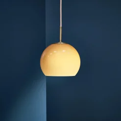 Ball Glass Pendant, amber