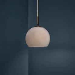 Ball Glass Pendant, sand grey