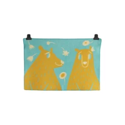 BAMSE Baby Size Throw, turquoise/orange