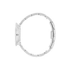 Bankers armbåndsur, white/steel/steel