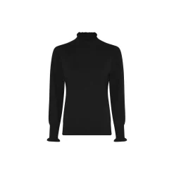 Basic Viscose Knit Jumper, black