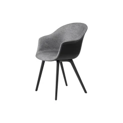 Bat Dining Chair Front Upholstered, Plain 0023/black