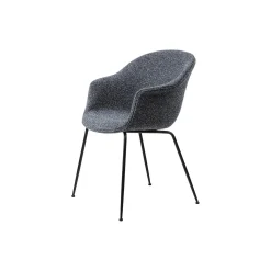 Bat Dining Chair Fully Upholstered, Around Bouclé 023/black matt